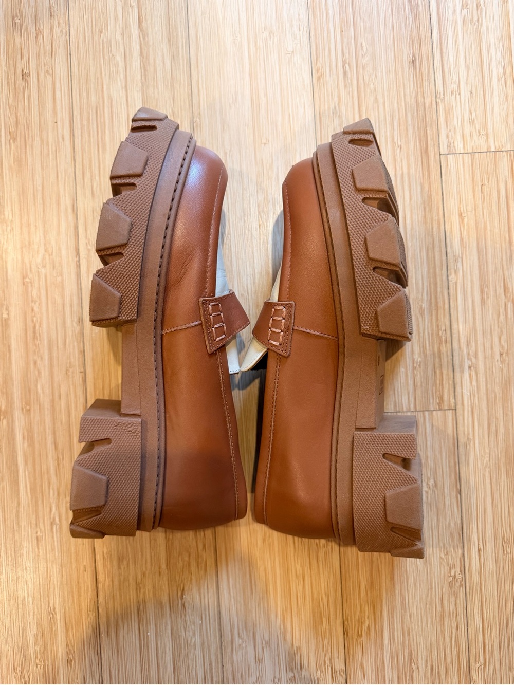 ALOHAS - TRAILBLAZER TWO TONE (Chunky Platform Loafer in Brown and Cream) - Picture 7 of 9